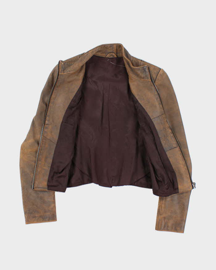 Vintage 90s Brown Leather Jacket - S