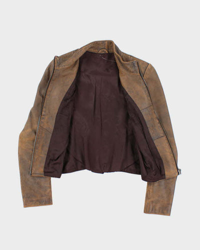 Vintage 90s Brown Leather Jacket - S