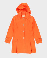 Michael Kors Orange Hooded Mac - XS