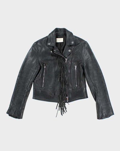 Sandro Fringe Leather Jacket - XS