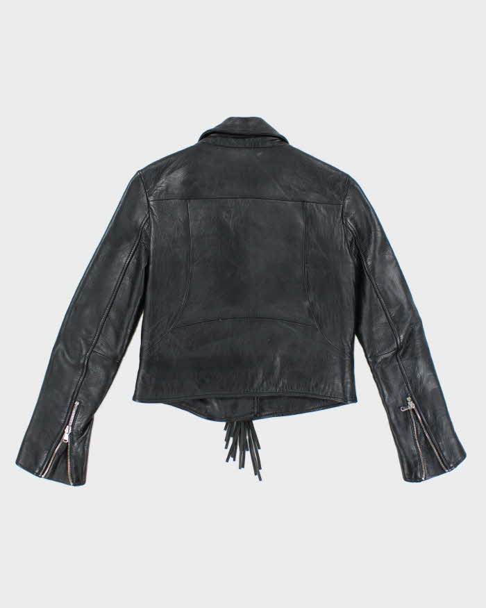 Sandro Fringe Leather Jacket - XS