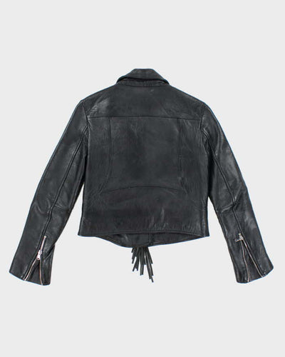 Sandro Fringe Leather Jacket - XS