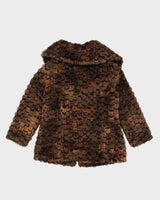 Y2k 00s Guess Faux Fur Coat - L
