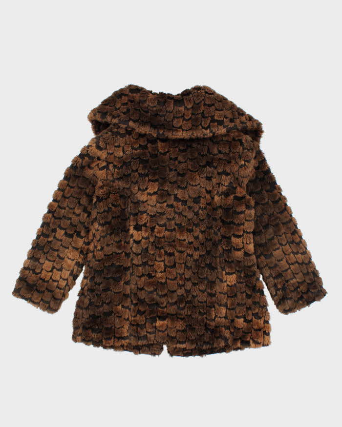 Y2k 00s Guess Faux Fur Coat - L