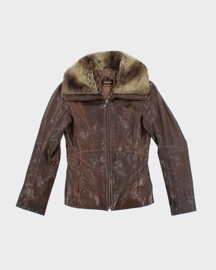 Vintage Danier Brown Leather Jacket - XS