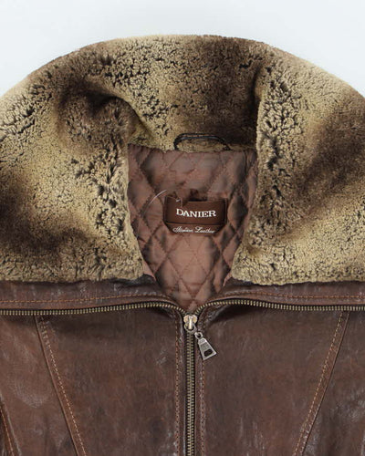 Vintage Danier Brown Leather Jacket - XS