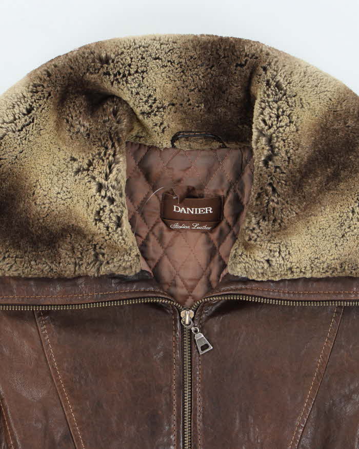 Vintage Danier Brown Leather Jacket - XS