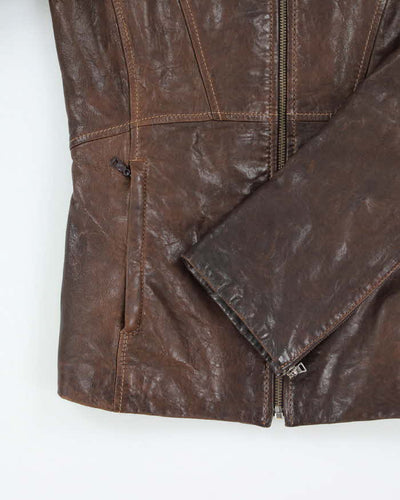Vintage Danier Brown Leather Jacket - XS