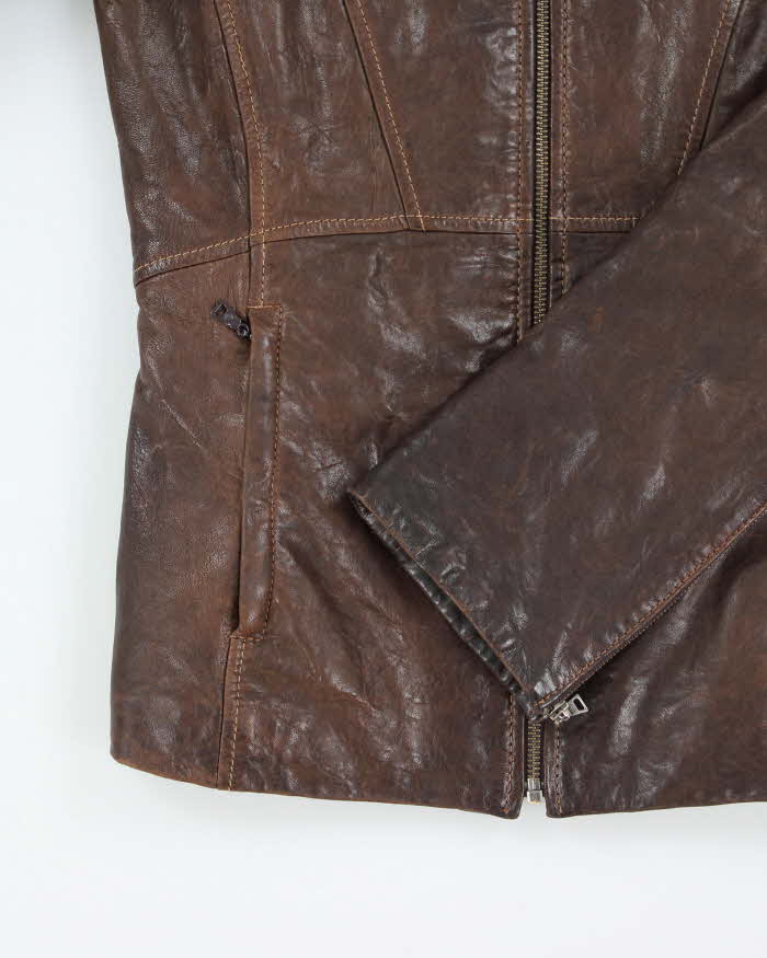 Vintage Danier Brown Leather Jacket - XS