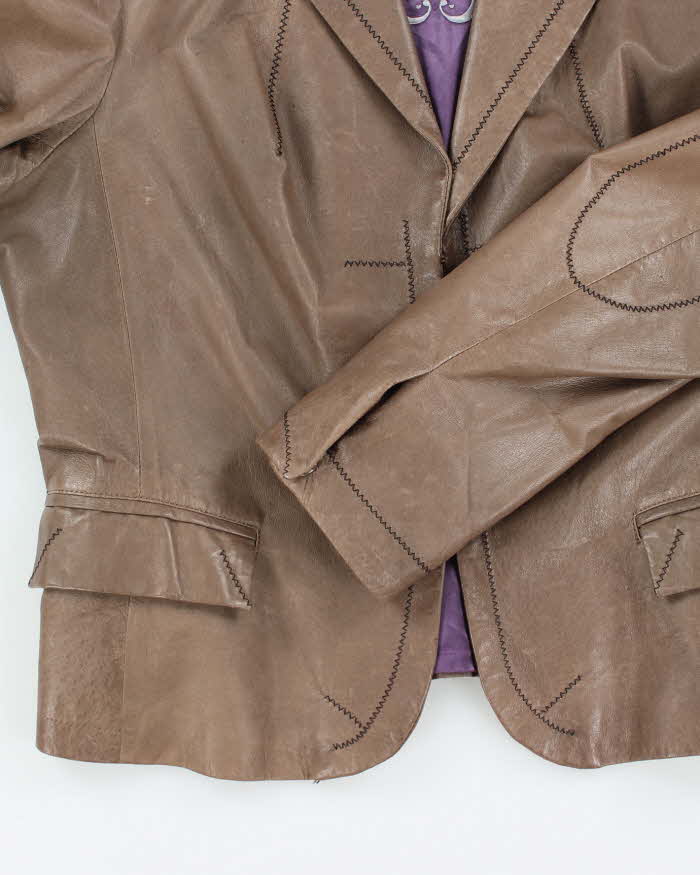 Vintage Danier Leather Blazer Jacket - XL