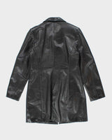 Vintage 90's Women's Danier Double Breasted Leather Trench Jacket - S