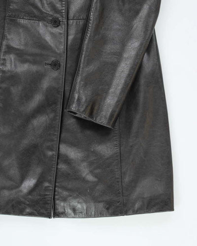 Vintage 90's Women's Danier Double Breasted Leather Trench Jacket - S