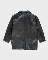 Vintage Women's Danier Button Up Leather Jacket - M