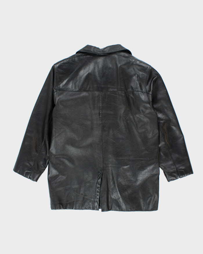Vintage Women's Danier Button Up Leather Jacket - M