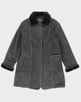 Vintage 90's Women's London Fog Heavyweight Lined Suede Jacket - S