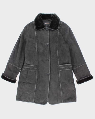 Vintage 90's Women's London Fog Heavyweight Lined Suede Jacket - S