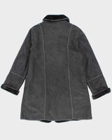 Vintage 90's Women's London Fog Heavyweight Lined Suede Jacket - S