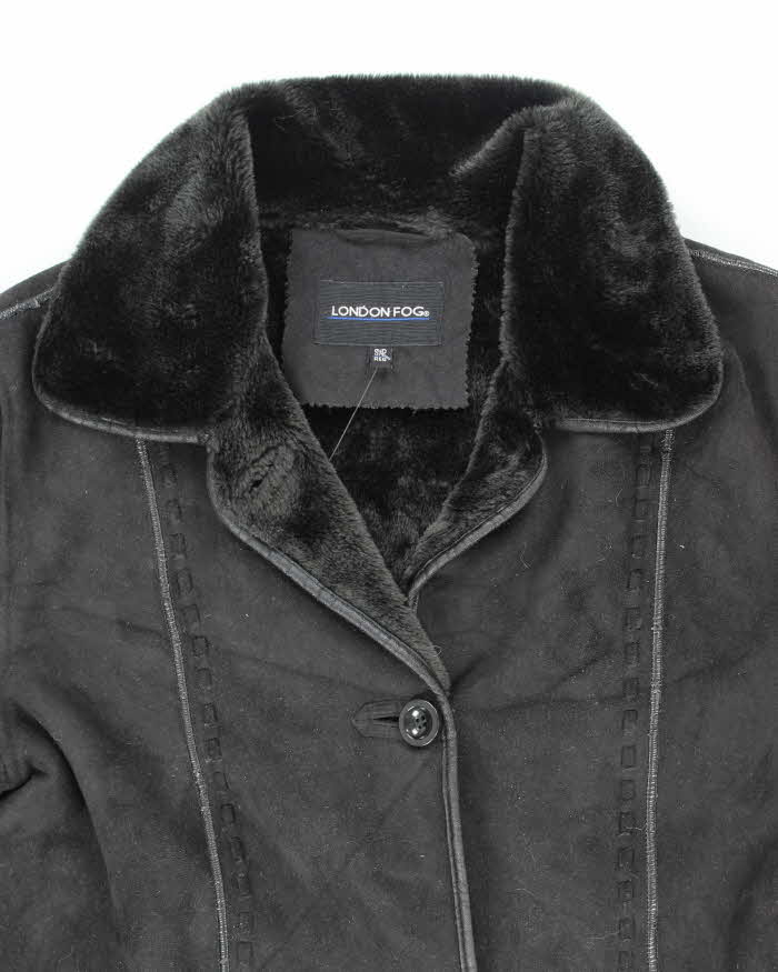 Vintage 90's Women's London Fog Heavyweight Lined Suede Jacket - S
