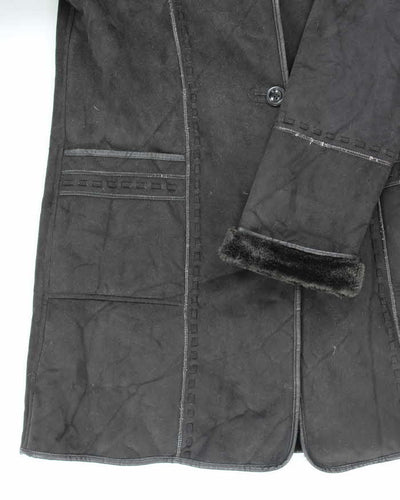 Vintage 90's Women's London Fog Heavyweight Lined Suede Jacket - S