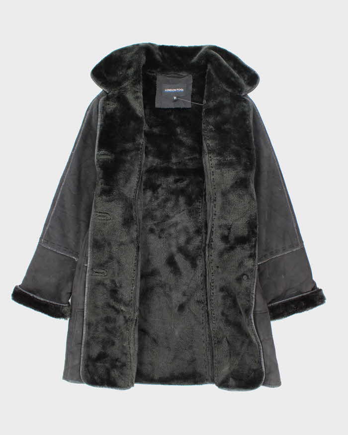 Vintage 90's Women's London Fog Heavyweight Lined Suede Jacket - S