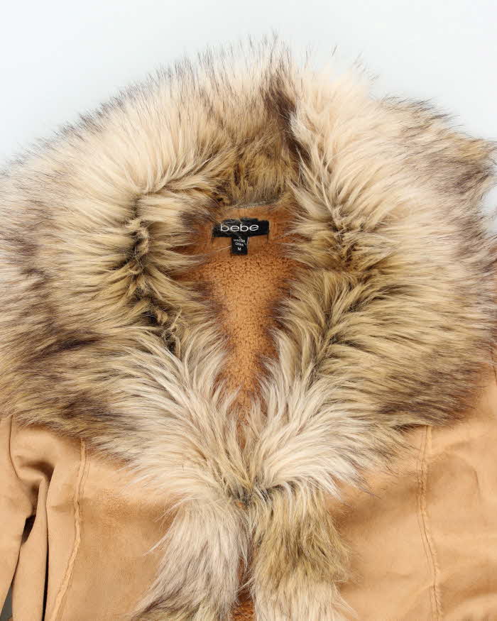 Vintage 90's Women's Bebe Faux Fur Insulated Jacket - M