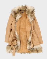 Vintage 90's Women's Bebe Faux Fur Insulated Jacket - M