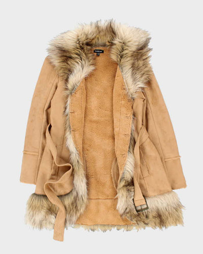 Vintage 90's Women's Bebe Faux Fur Insulated Jacket - M