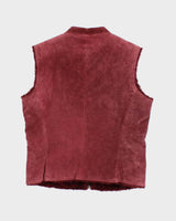 Vintage Y2k 00s Esprit Suede Gillet - L