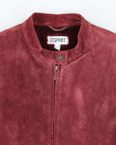 Vintage Y2k 00s Esprit Suede Gillet - L