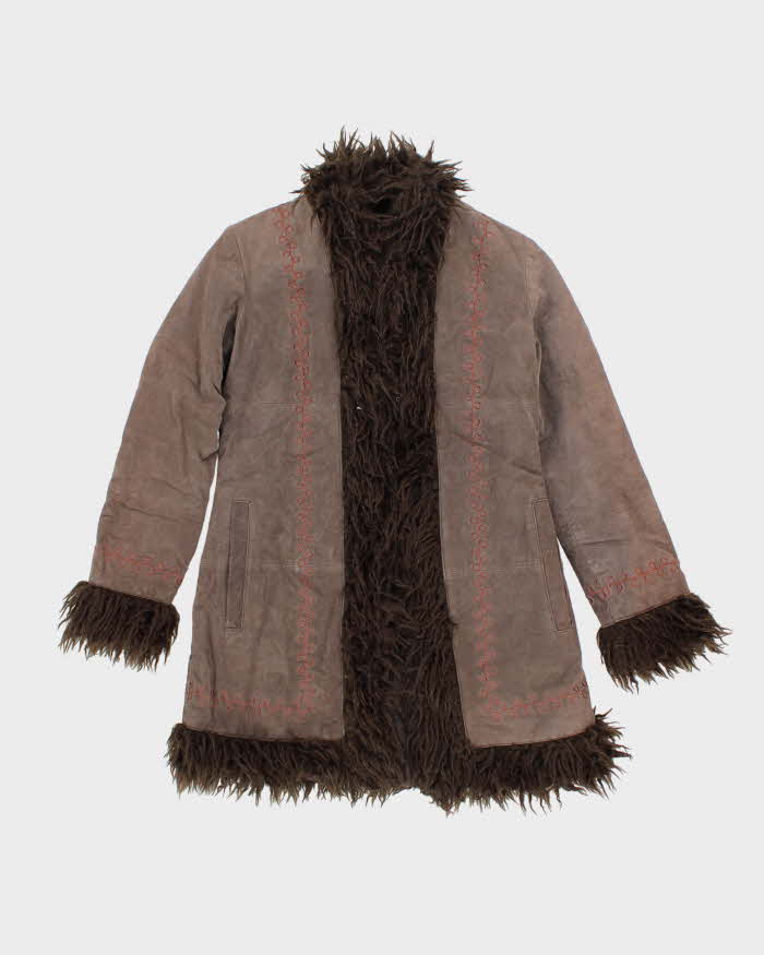 Vintage Y2k 00s h&amp;g Afghan Style Coat - XS