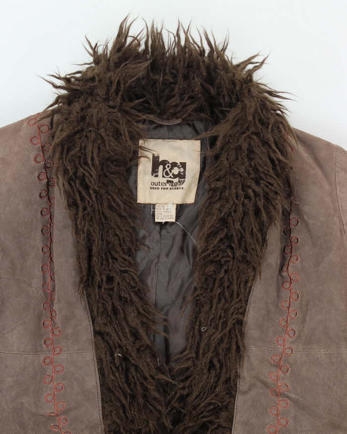 Vintage Y2k 00s h&amp;g Afghan Style Coat - XS