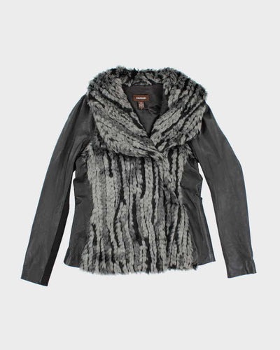 Vintage Danier Leather Faux Fur Jacket - M