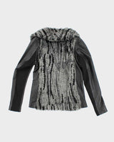 Vintage Danier Leather Faux Fur Jacket - M