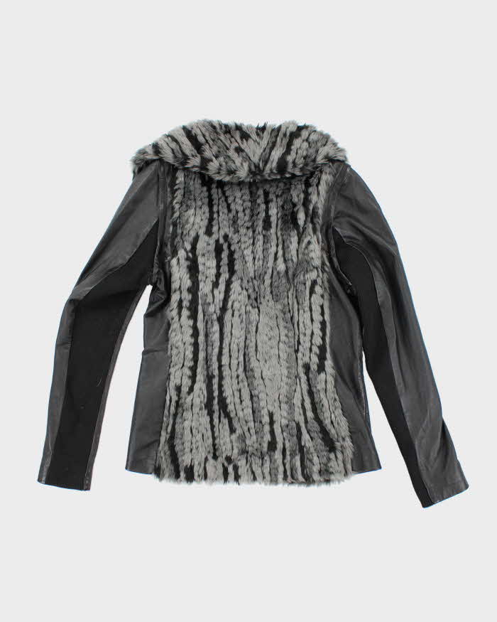 Vintage Danier Leather Faux Fur Jacket - M