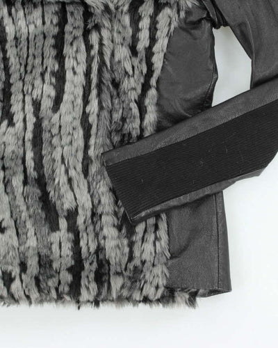 Vintage Danier Leather Faux Fur Jacket - M