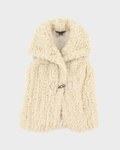 Vintage Y2k 00s Armani Exchange Faux Fur Gillet - M