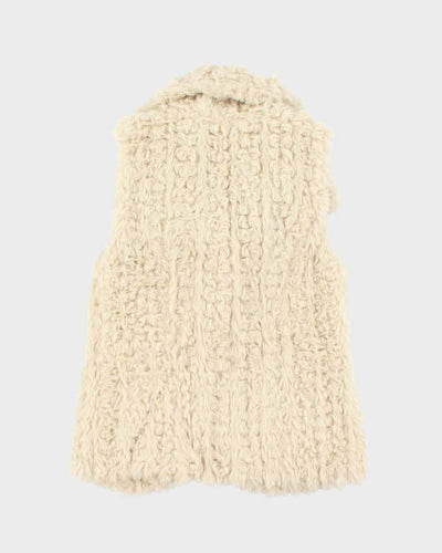 Vintage Y2k 00s Armani Exchange Faux Fur Gillet - M