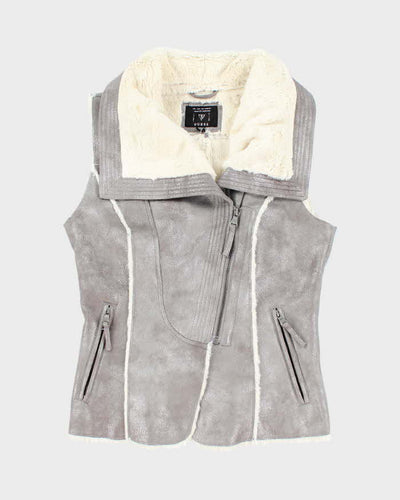 Y2k 00s Guess Faux Suede Gillet - XS