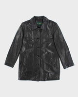 Vintage 2000's Women's Danier Button Up Leather Jacket - S