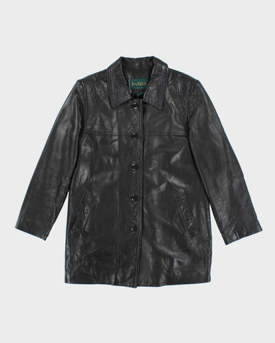 Vintage 2000's Women's Danier Button Up Leather Jacket - S