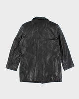 Vintage 2000's Women's Danier Button Up Leather Jacket - S