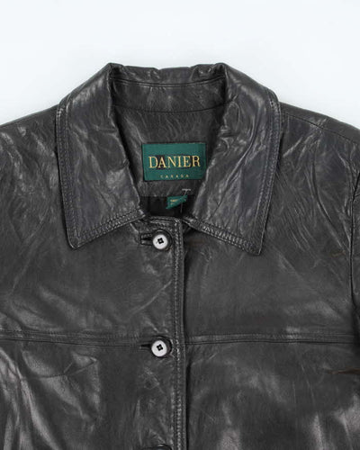 Vintage 2000's Women's Danier Button Up Leather Jacket - S
