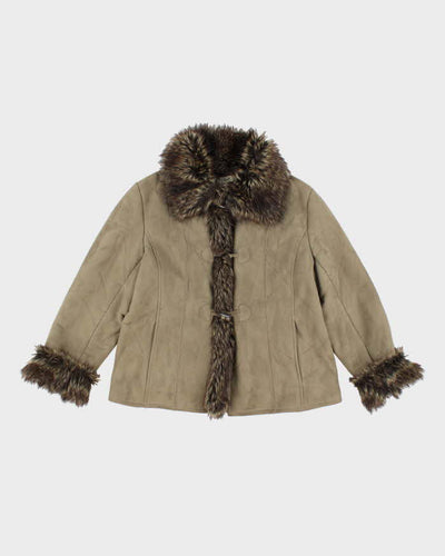 Vintage Y2k 00s Jessica Faux Suede Jacket - L