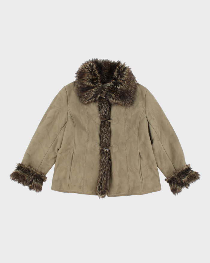 Vintage Y2k 00s Jessica Faux Suede Jacket - L