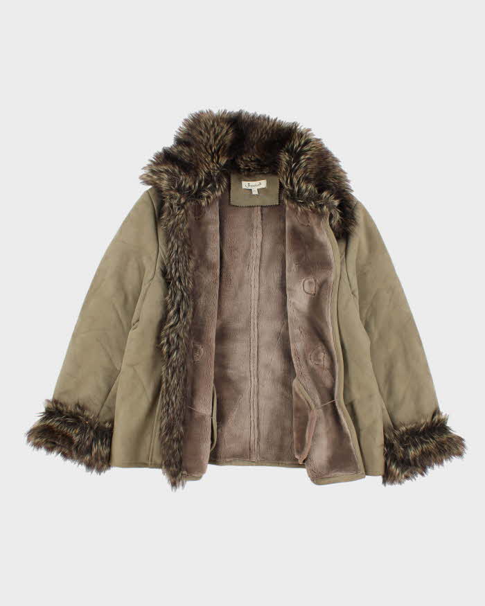 Vintage Y2k 00s Jessica Faux Suede Jacket - L