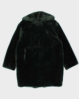 United Colors Of Benetton Green Faux Fur Coat - L