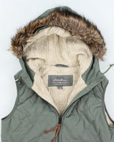Vintage 00s Eddie Bauer Green Hooded Bodywarmer - M