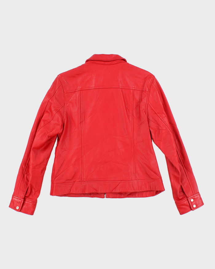Vintage 90s I.E Red Leather Jacket - M