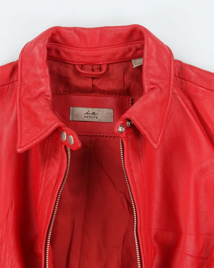 Vintage 90s I.E Red Leather Jacket - M