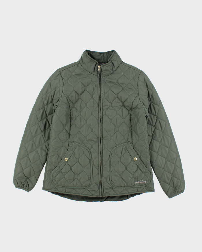 Eddie Bauer Green Lightweight Quilted Jacket - L